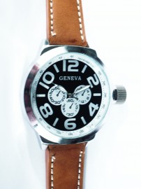 Geneva XXL Horloge met bruin bandje Goedkope Horloges